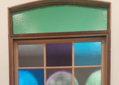 Timber Sashes with Coloured Glass Installation in Annandale